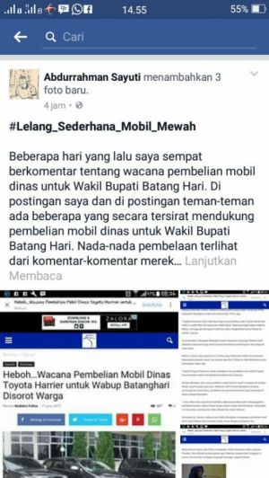 Rencana Pembelian Mobnas Wabub Batanghari Rp 1,3 M, Jadi Perbincangan