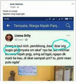 Tenangkan Warga Bugis Soal Soal Status Ini, KKSS Nipah Panjang: FB Dibajak, Itu Hoax