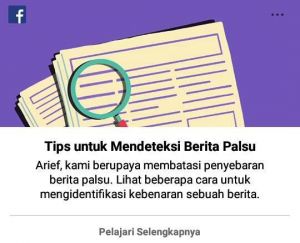 FB Keluarkan Beberapa Kiat untuk Mendeteksi Berita Palsu, Begini Penjelasannya