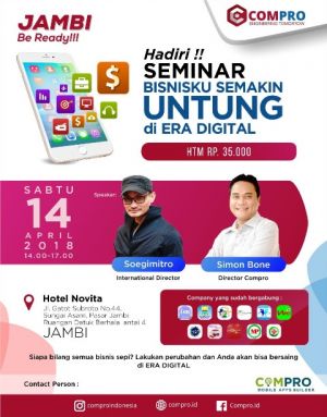 Hadiri... Seminar Bisnis Semakin Untung di Era Digital