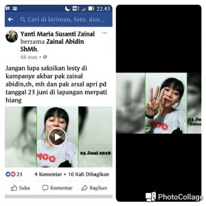 Asyik... Lesti Juara Dangdut Akademi Meriahkan Kampanye Zainal-Arsal
