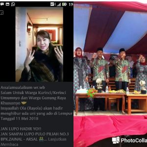 Jangan Lupa, Besok Rayola Meriahkan Kampanye Zainal- Arsal di Lempur
