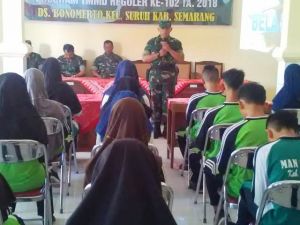 Satgas TMMD Lakukan Penyuluhan Kepada Siswa-Siswi MAN 1 Suruh
