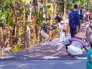 Menolong Mbah Sumi Melintasi Jalan