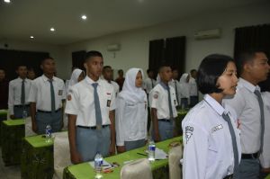 Dansat Brimob Polda Jambi Hadiri Pembukaan Pelatihan dan Pembinaan Paskibraka Provinsi
