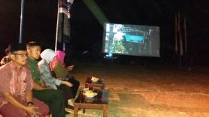 Dandim 0714 Salatiga Hadiri Acara Nobar Di Desa Bonomerto      