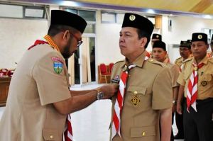Syahirsah Dikukuhkan Sebagai Ketua Majelis Pembimbing Cabang gerakan Pramuka