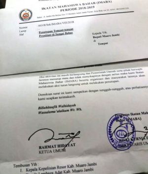 IMABA Desak Bupati Muaro Jambi Tutup Tempat Prostitusi di Sungai Bahar