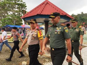 Kapolda Jambi dan Danrem 042/Gapu Datangi Koramil 04 Serta Polsek Sitinjau Laut