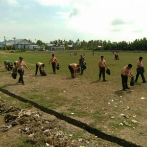 Peringati Saka Wira Kartika ke-11, Anggota Pramuka dari Koramil  419-01 Bakti Sosial