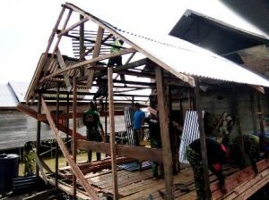 Tiga Rumah Sudah Selesai, Satgas TMMD Terus Kebut Rehab Rumah di Desa Pangkal Duri
