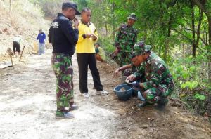 Warga Selalu Hidangkan Polo Pendem Untuk Satgas TMMD