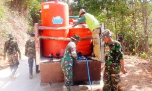 Air Datang Dilokasi, Pengecoran Jalanpun Dimulai