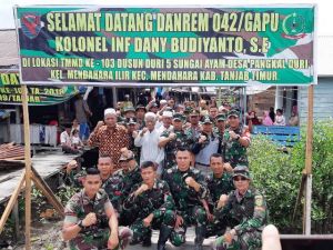 Begini Sambutan Masyarakat saat Kedatangan Danrem di Lokasi TMMD