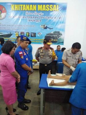 Kapolda Jambi Menghadiri Khitanan Massal di Mako Polair Dalam Rangka HUT Polair ke-68