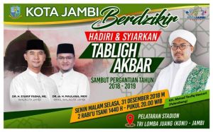 Agenda Rutin Pemkot Jambi, Tabligh Akbar Sambut Pergantian Tahun Hadirkan Ustadz Ahmad Taufik