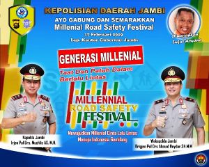 February Mendatang, Polda Jambi Gelar Milenial Road Safety Festival   