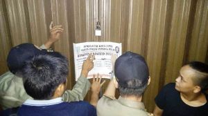 Bermain Salahi Izin, Kini Gilaran VSop Kena Segel Satpol Kota Jambi