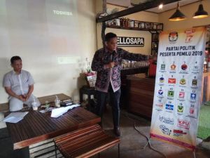 Asyiknya Sosialisasi Cara Memilih yang Benar Dengan Ngopi Bersamo KPU Kota Jambi