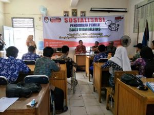 Baru Pertama Kali, Sosialisasi Pemilu di SLB Kota Jambi Disambut Antusias