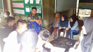 Karang Taruna Desa Sungai Ning Sambangi Posko TMMD   