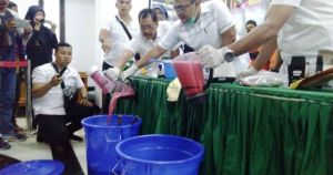 Polda Jambi Musnahkan BB Sabu dan Ribuan Ekstasi Dengan Nilai Miliaran Rupiah