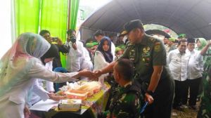 Kasdam II/Swj Kunjungi Baksos Kesehatan TMMD Kodim 0417/Krc
