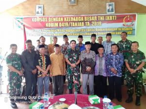 Kodim 0419/Tanjab Selenggarakan Komsos Dengan Keluarga Besar TNI