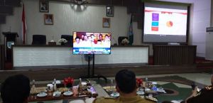 Walikota Jambi bersama Wawako Saksikan Pidato Jokowi Tanggapi Hasil Quick Count