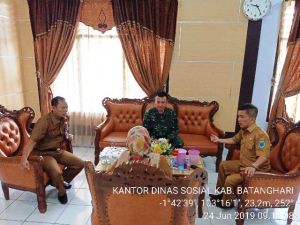 Sinergisitas Sukseskan TMMD, Pasi Ter Kodim 0415/Batanghari Koordinasi ke Dinsos