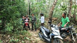 Pastikan Hibah Tanah, Pasi Ter Kodim 0415 Cek Lokasi Pembangunan Jalan Bersama Kades