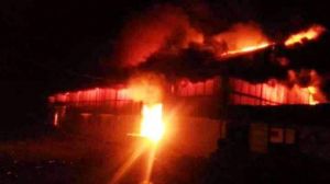 Gudang PTPN VI di  Kayu Aro Terbakar