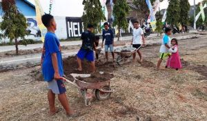 Karangtaruna Juga Aktif Bantu Satgas TMMD