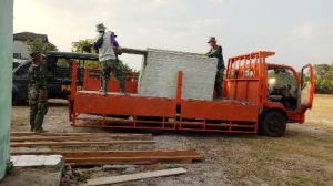 Material Untuk Rehab RTLH Terus Digelontorkan ke Desa TMMD