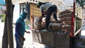 Ratusan Sak Semen Dihabiskan Untuk Selesaikan Sasaran Fisik TMMD