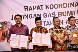 Maulana Tandatangani MoU Penambahan Jaringan Gas Untuk Kota Jambi, Tahun 2020 Ada  3000 Sambungan