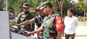 Tinjau Tugu TMMD di Desa Ladang Peris, Dansatgas Beri Masukan Ini
