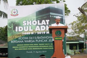 Kodim 0415/Bth Shalat Idul Adha Bersama Masyarakat 