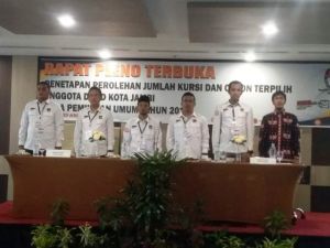 KPU Kota Jambi Lakukan Pleno Penetapan Calon Terpilih, PAN dan PKPI Tidak Hadir
