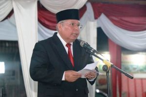 Selepas Upacara Pengibaran dan Penurunan Bendera, Bupati Safrial Adakan Resepsi Kenegaraan