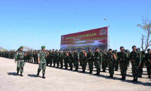 Tiba di Perbatasan Indonesia-Timor Leste, Personel Yonif Raider 142/KJ Gantikan Yonif Raider 408/Sbh