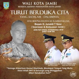 Budayawan Jambi Junaidi T. Noor Berpulang, Fasha Ucapkan Duka Mendalam