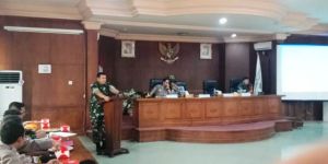 Kasdam II/Sriwijaya Rapat Bersama Pemkab Tanjung Jabung Timur Bahas Karhutla