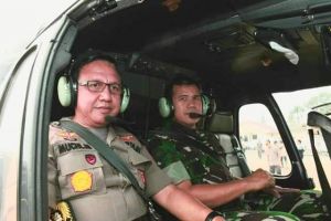 Dampingi Kasdam II Sriwijaya, Kapolda Pantau Karhutla di Wilayah Jambi