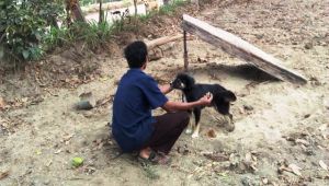 Penjaga Ladang Sempatkan Ikut Kerja Bhakti di Pekerjaan TMMD