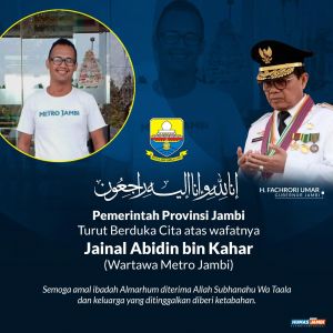 Gubernur Jambi Sampaikan Duka Atas Wafatnya Wartawan Metro Jambi Zainal Abidin 