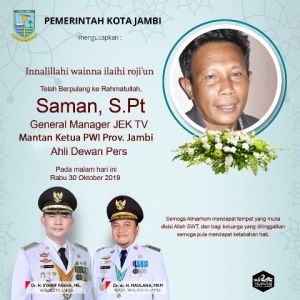 Jurnalis Senior Jambi Saman Berpulang, Fasha Ucapkan Duka Mendalam