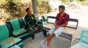 Jalan Dibangun TNI, Jalur di Desa Sangup Semakin Ramai
