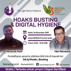 Dua Orang Trainer Google Isi Hoaks Busting and Digital Hygiene di Fesmed