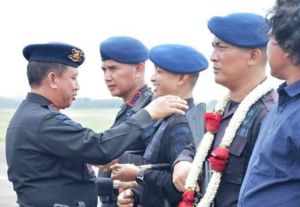 Kapolda Sambut Kepulangan 125 Satbrimob Polda Jambi yang Dikerahkan ke Papua